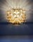 Murano Ceiling Lamp with Amber and Clear Glass Petals, 1990s 6