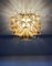 Murano Ceiling Lamp with Amber and Clear Glass Petals, 1990s, Image 6