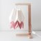 Polar White Table Lamp with Dusty Rose Stripe by Orikomi 1