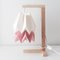 Polar White Table Lamp with Dusty Rose Stripe by Orikomi, Image 1
