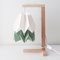 Polar White Table Lamp with Forest Mist Stripe by Orikomi 1