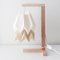 Polar White Table Lamp with Creamy Oat Stripe by Orikomi 1
