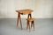 Compass Desk and Stool, France, 1950s, Set of 2 1
