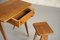 Compass Desk and Stool, France, 1950s, Set of 2 2