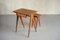 Compass Desk and Stool, France, 1950s, Set of 2 3