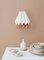 Plus Polar White Origami Lamp with Warm Chestnut Stripe by Orikomi 2