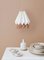 Plus Polar White Origami Lamp with Warm Chestnut Stripe by Orikomi, Image 2