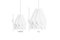 Plus Polar White Origami Lamp with Creamy Oat Stripe by Orikomi 3