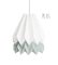 Plus Polar White Origami Lamp with Smokey Sage Stripe by Orikomi 1