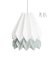 Plus Polar White Origami Lamp with Smokey Sage Stripe by Orikomi, Image 1