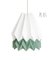 Lampe Origami Blanc Polaire avec Bande Forest Mist par Orikomi 1