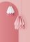 Plus Plain Dusty Rose Origami Lamp by Orikomi 2