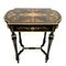Napoleon 3 Blackened Wooden Auxiliary Table with Marquetry Decoration, Image 1