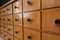 Large German Cherrywood Apothecary Bank of Drawers, 1950s 12
