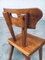 French Folk Art Rustic Dining Chair Set in Oak, 1940s, Set of 6 3