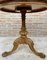 English Round Pedestal Table with Marquetry Décor and Tripod Base, 1890s 8