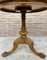 English Round Pedestal Table with Marquetry Décor and Tripod Base, 1890s, Image 8