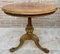 English Round Pedestal Table with Marquetry Décor and Tripod Base, 1890s 2