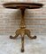 English Round Pedestal Table with Marquetry Décor and Tripod Base, 1890s 9