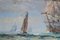 Desmond V. C. Johnson, Seascape with Galleon, Oil on Board, 1950s, Framed 9