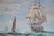 Desmond V. C. Johnson, Seascape with Galleon, Oil on Board, 1950s, Framed 6