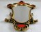 Vintage Florentine Gold and Red Mirror, Italy, 1950s, Image 7