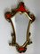 Vintage Florentine Gold and Red Mirror, Italy, 1950s 5