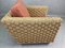 Vintage French Woven Rattan Wicker Armchair with Cushions from Ligne Roset 7