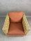 Vintage French Woven Rattan Wicker Armchair with Cushions from Ligne Roset 10