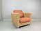 Vintage French Woven Rattan Wicker Armchair with Cushions from Ligne Roset 4