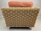 Vintage French Woven Rattan Wicker Armchair with Cushions from Ligne Roset, Image 9