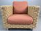 Vintage French Woven Rattan Wicker Armchair with Cushions from Ligne Roset 6