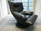 Chair and Ottoman in Black Skai from Ligne Roset, 1971, Set of 2, Image 5