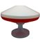Lámpara de escritorio era espacial vintage en rojo y blanco, años 60, Imagen 5