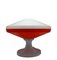 Vintage Space Age Desk Lamp in Red & White, 1960s, Image 12