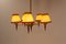 French Hanging Lamp in Brass and Red Resin, 1960, Image 3