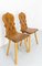 Vintage French Dining Chairs in Oak, Set of 2 4