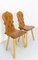 Vintage French Dining Chairs in Oak, Set of 2, Image 4