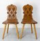 Vintage French Dining Chairs in Oak, Set of 2 2