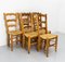 French Dining Chairs in Oak, 1970, Set of 6 3