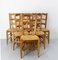 French Dining Chairs in Oak, 1970, Set of 6 2