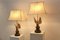 Grandes Lampes de Bureau Aigle Sculpté pour Deknudt, Belgique, Set de 2 3