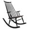 Finnish Varjonen Wooden Beech Rocking Chair, 1960s, Image 1
