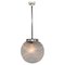 Mid-Century Czechoslovakian Clear Glass Ball Pendant Light, 1970s, Image 2