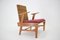 Beech and Rattan Armchair attributed to Uluv, Czechoslovakia, 1960s 1