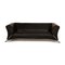 Model 322 Three-Seater Sofa in Black Leather from Rolf Benz 1