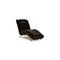 Chaise longue Jonas de cuero negro de Koinor, Imagen 1