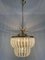 Vintage Italian Glass and Brass Chandelier, 1970s 9