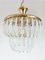 Vintage Italian Glass and Brass Chandelier, 1970s, Image 7