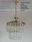 Vintage Italian Glass and Brass Chandelier, 1970s 5
